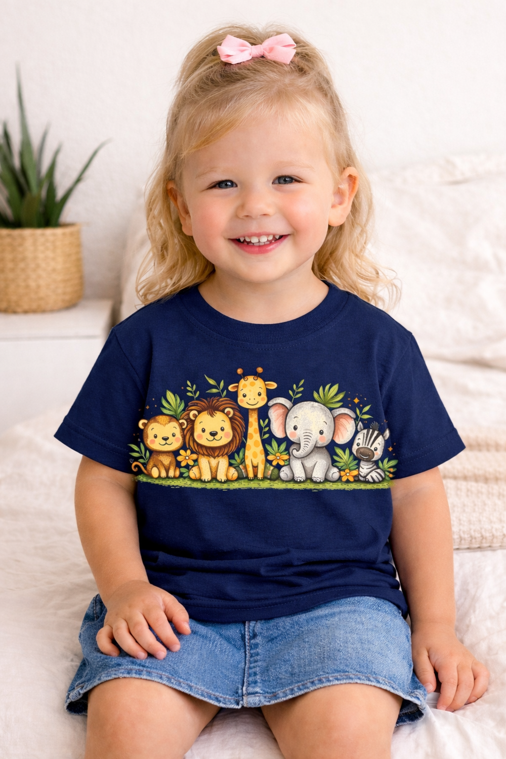 Jungle Animal Toddler Shirt – Cute Safari Kids Tee – Gildan 64500P – Boys & Girls Graphic T-Shirt – Gift for Toddlers